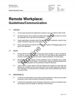 HM-001 Remote Workplace Guidelines Communication